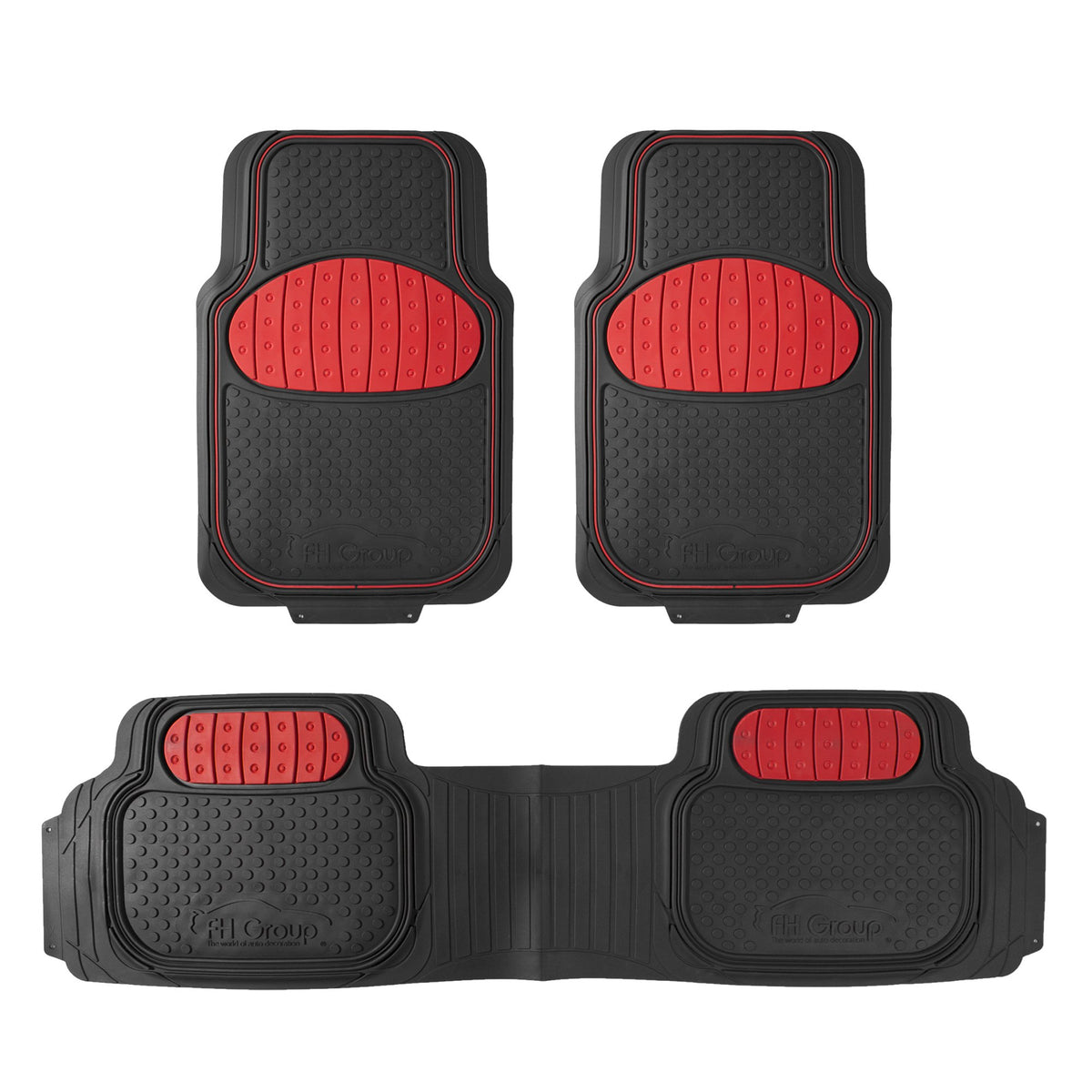 FH Group heavy-duty-rubber floor mats with deep channels protect against spills.