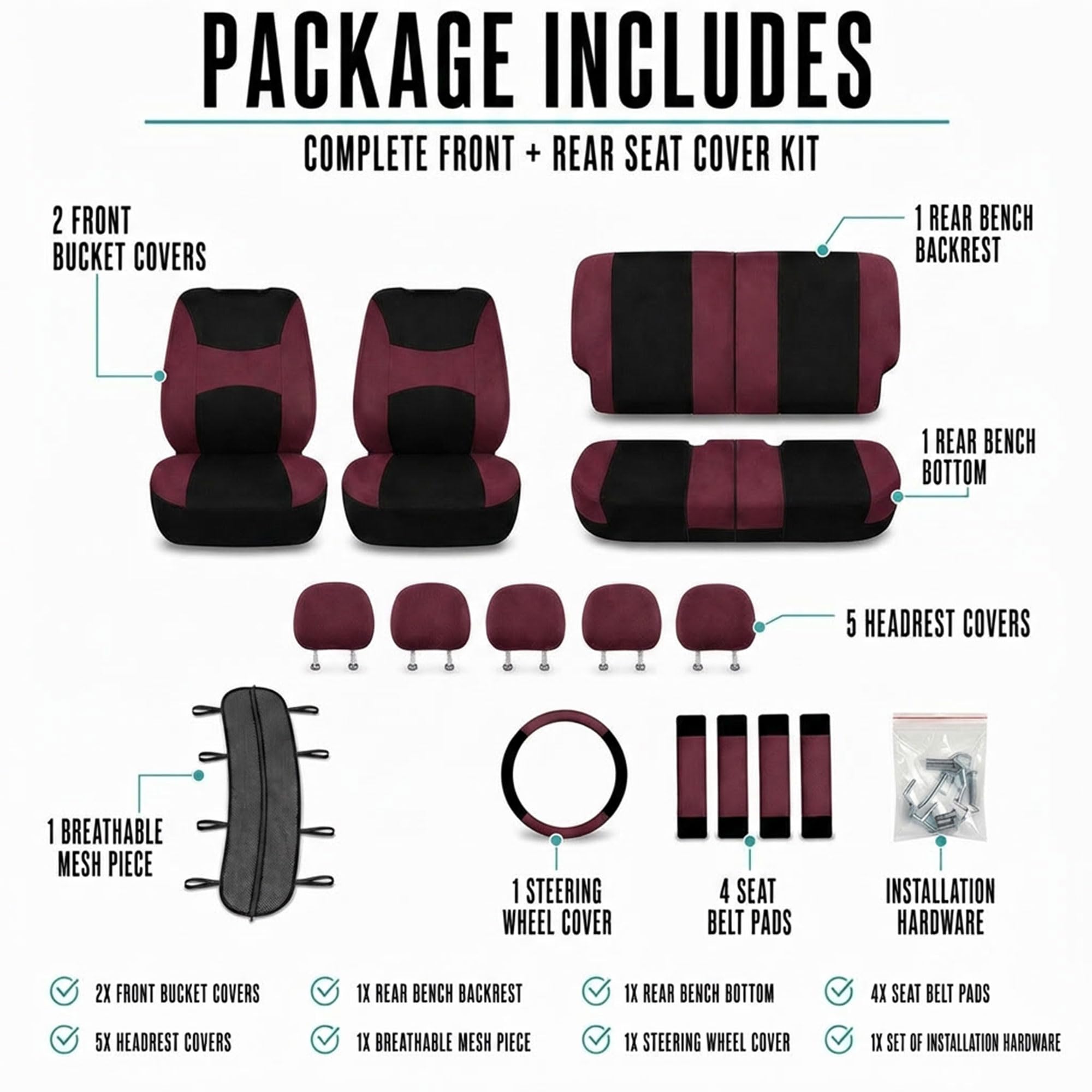 FH Group durable materials provide long-lasting car seat protection