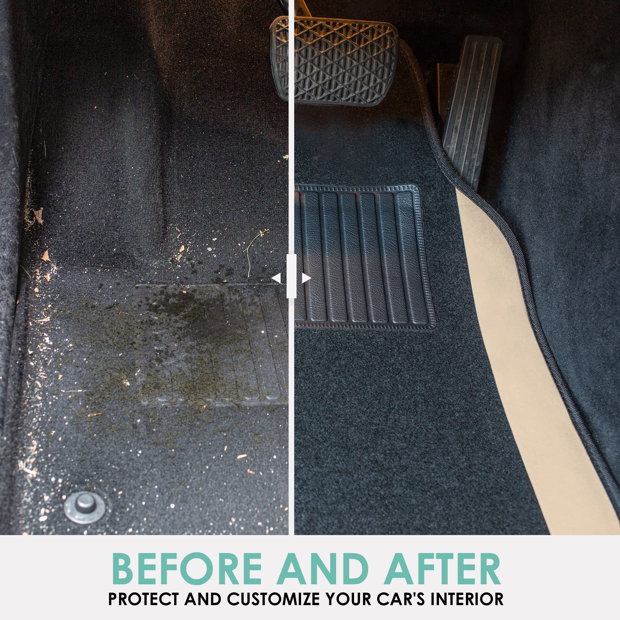 FH Group plush carpet mats add soft texture and interior comfort.