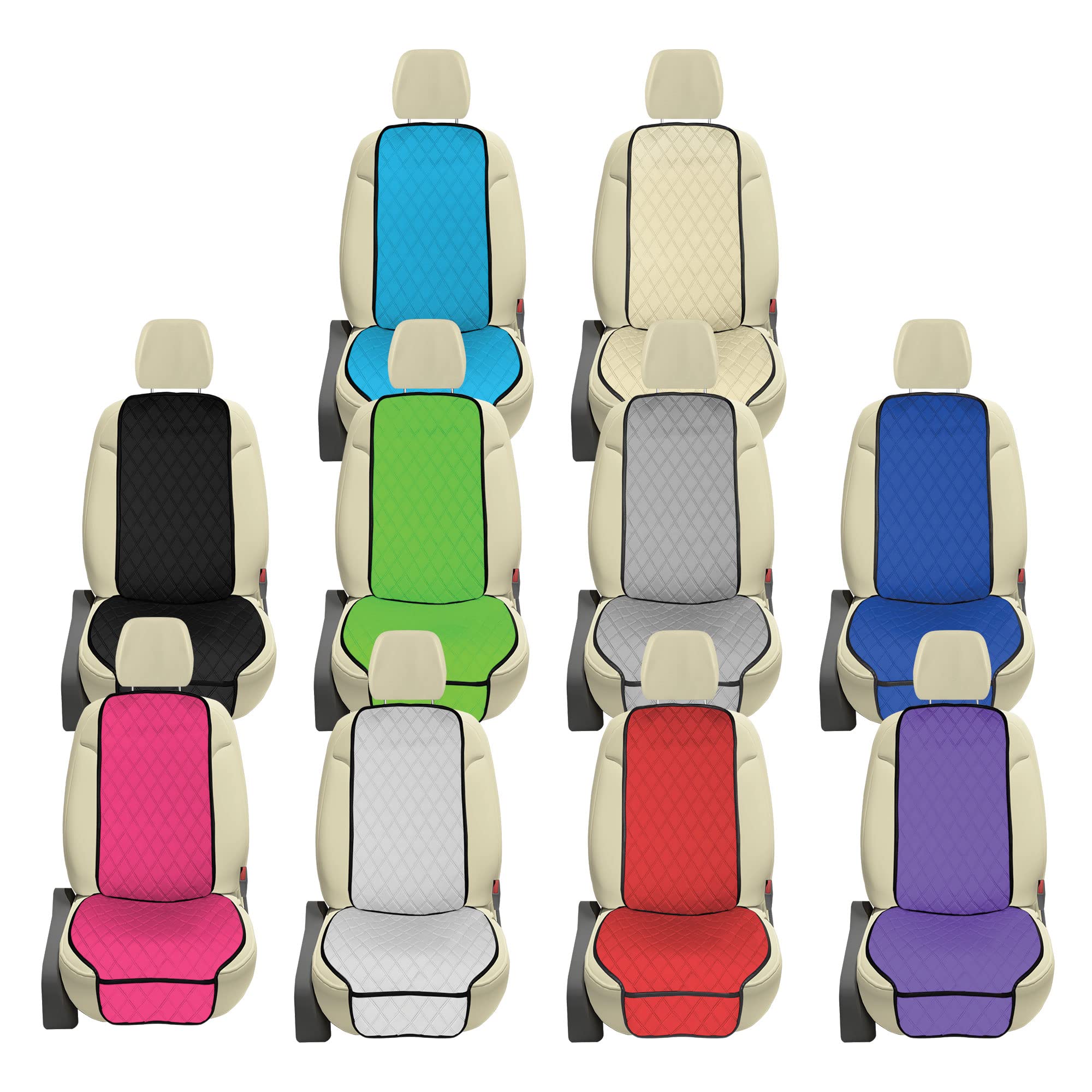 FH Group easy-install front seat cover shown on a car seat.