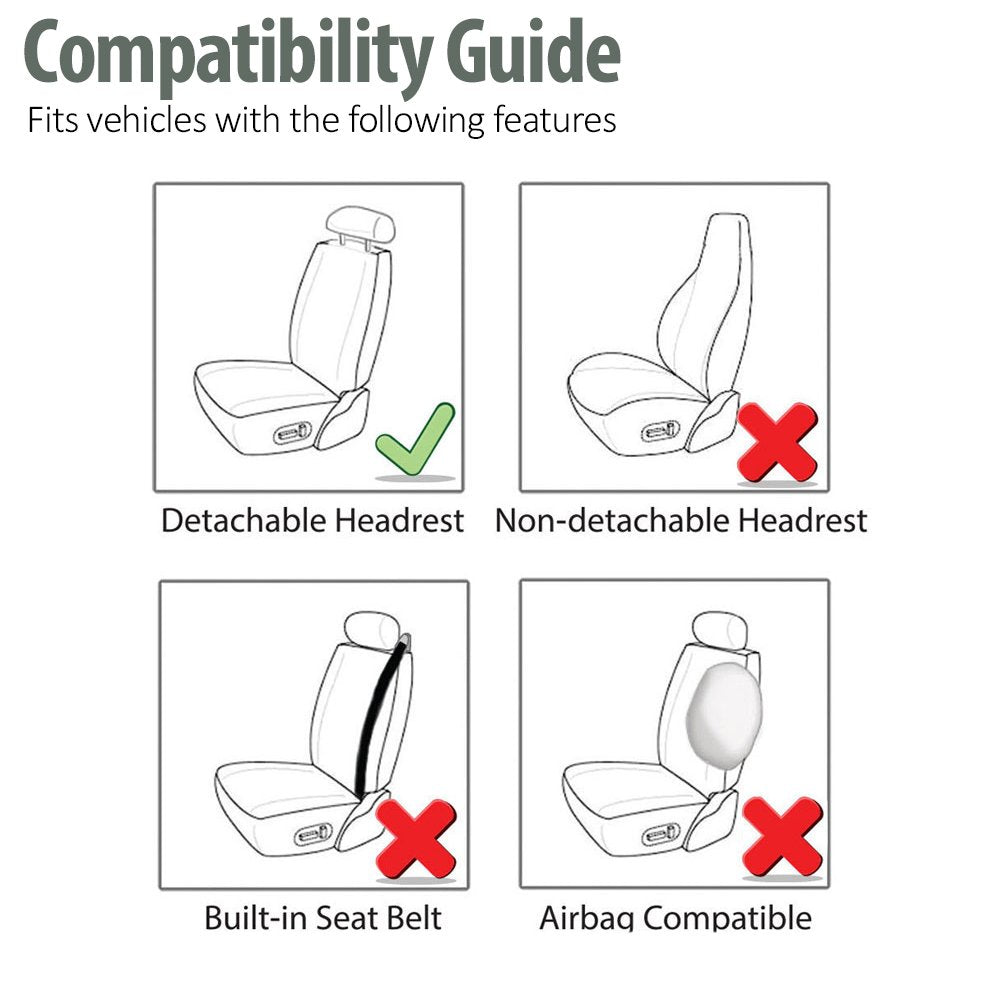 FH Group quick-install front seat covers for fast, tool-free setup.