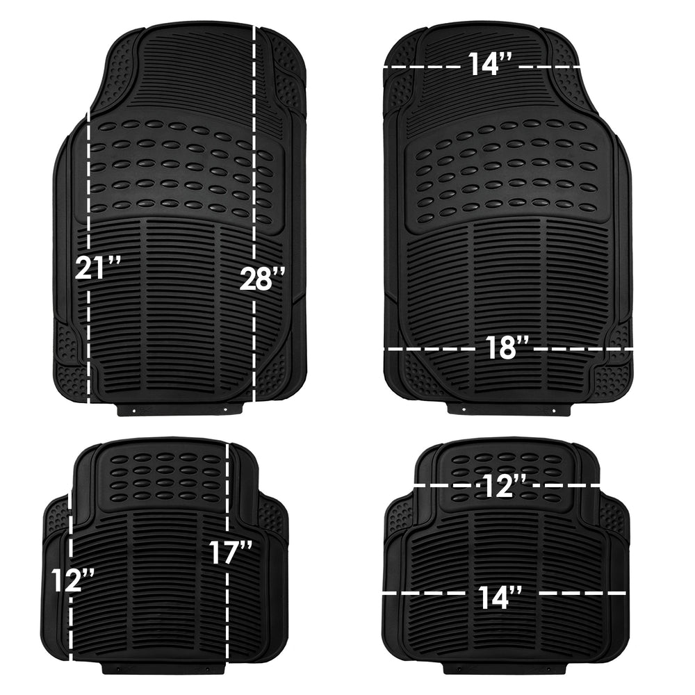 FH Group faux leather mats add a sleek look with durable protection.