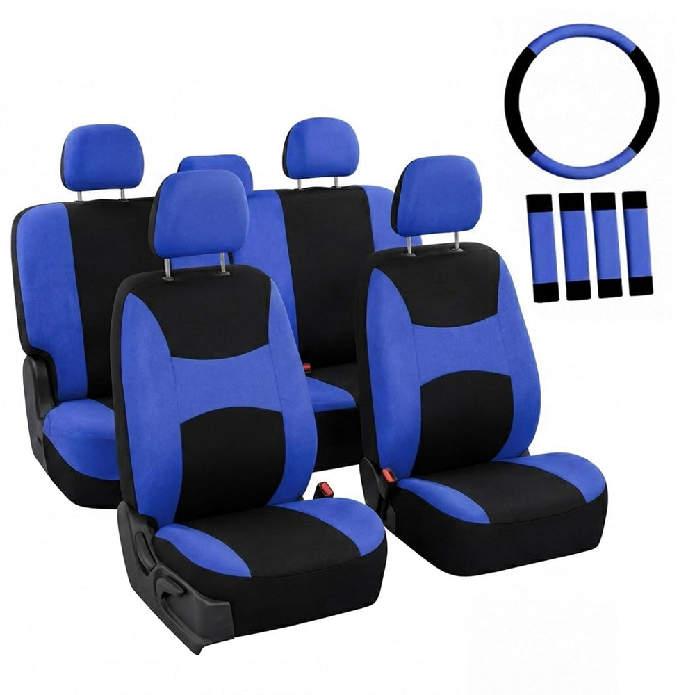 FH Group seat covers weave texture closeup highlights durable, breathable fabric for daily use.