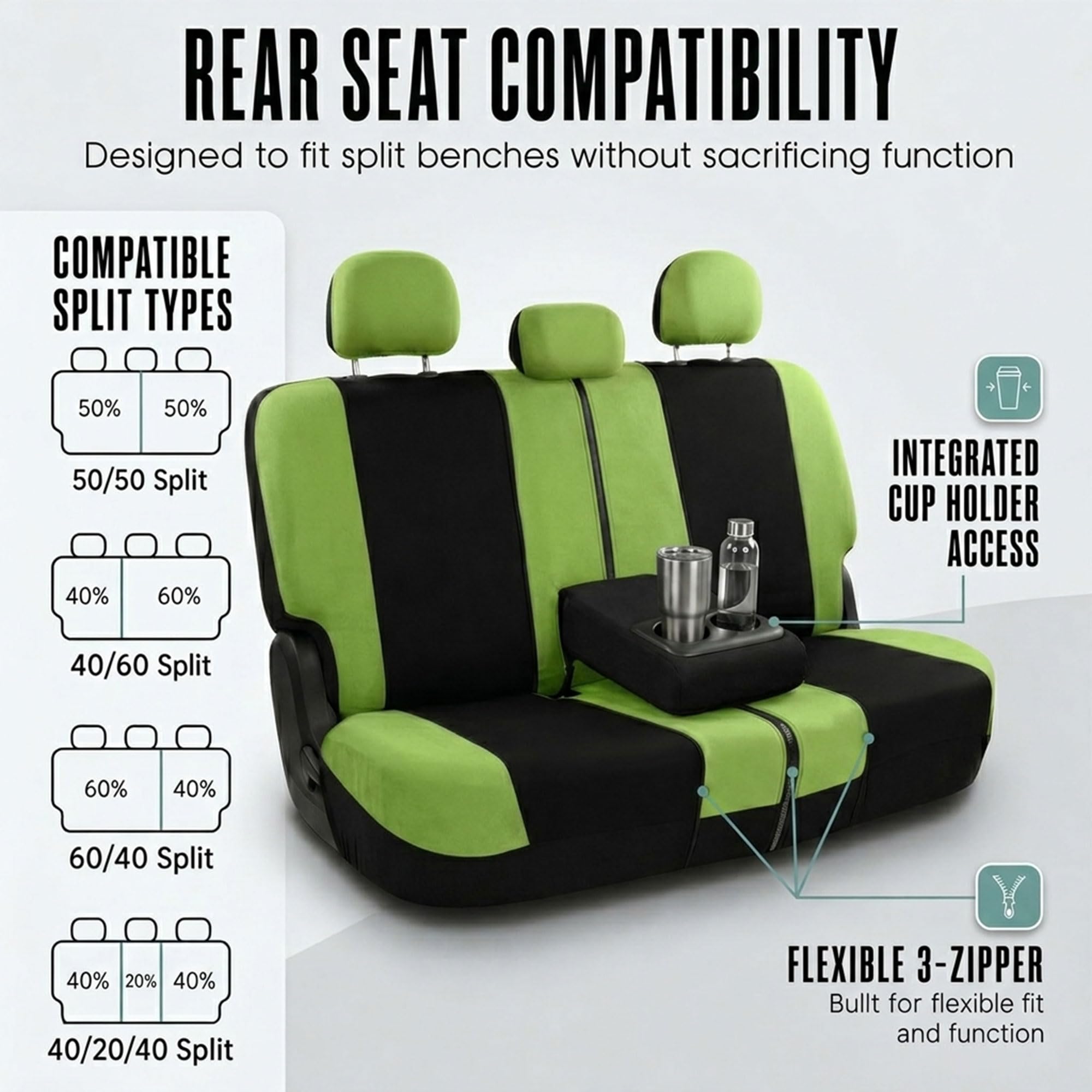 FH Group Green Combo airbag compatible stitching preserves safety in design