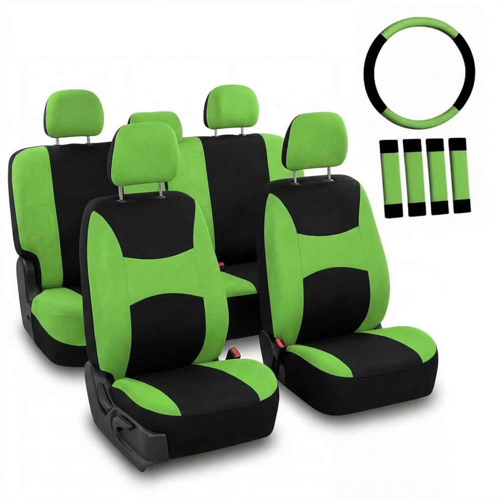 FH Group Green Combo front seat covers protect upholstery and fit many cars
