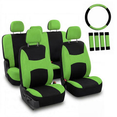 FH Group Green Combo front seat covers protect upholstery and fit many cars