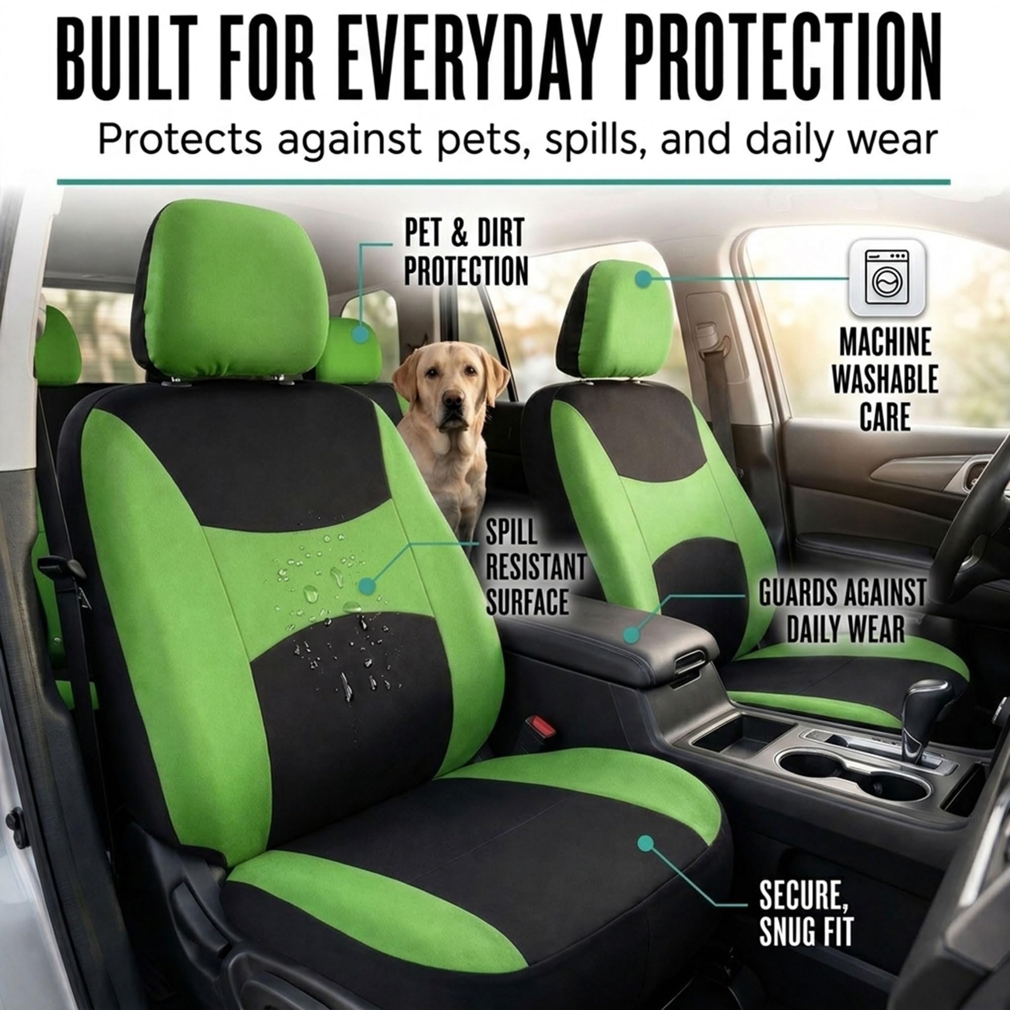 FH Group Green Combo universal fit attachments ensure snug installation