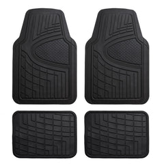 FH Group heavy-duty rubber floor mats protecting car interior from spills and dirt