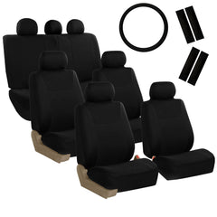 FH Group seat covers on front bucket seats; soft breathable fabric for daily comfort