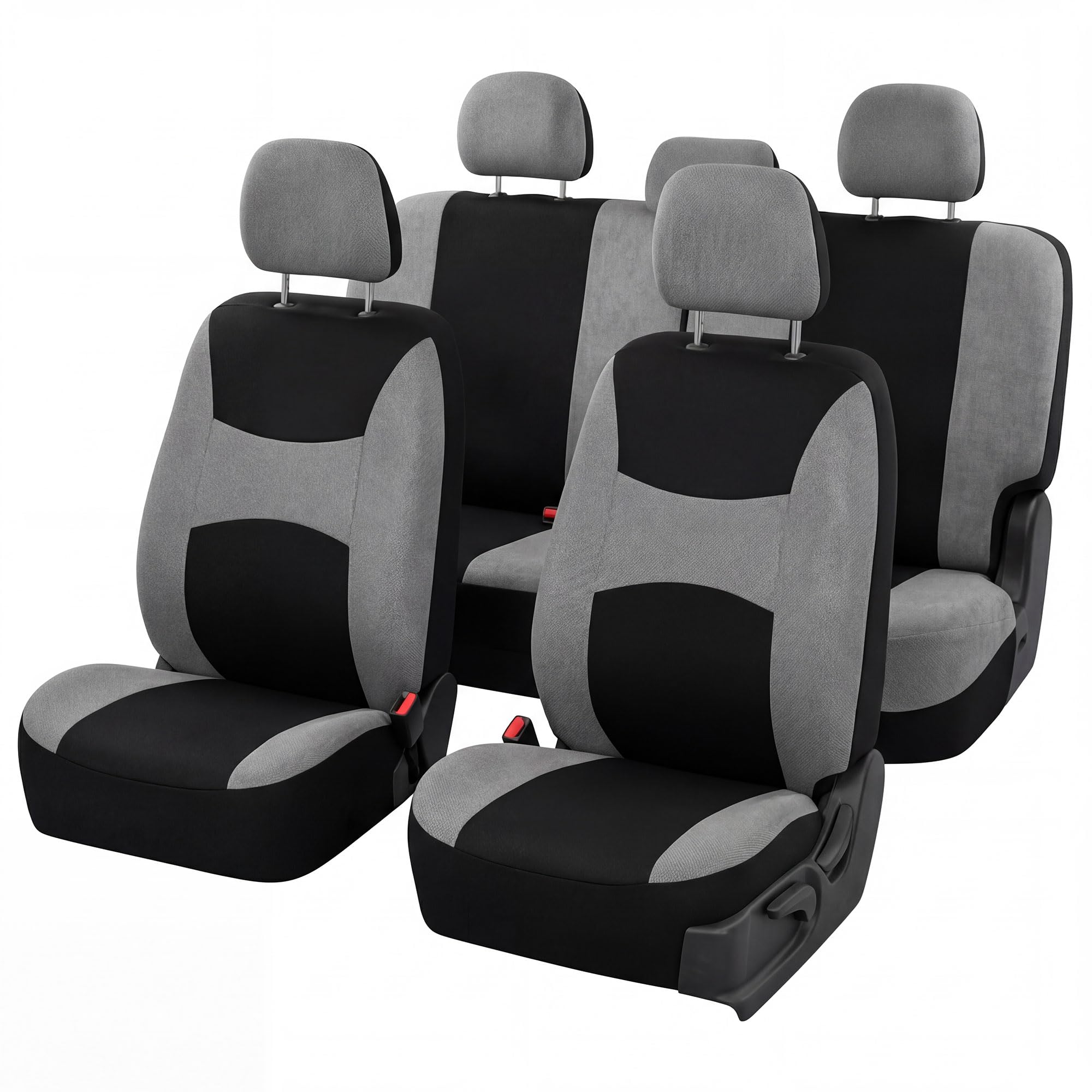 FH Group light breezy gray front seat cover protects seats and refreshes the interior.