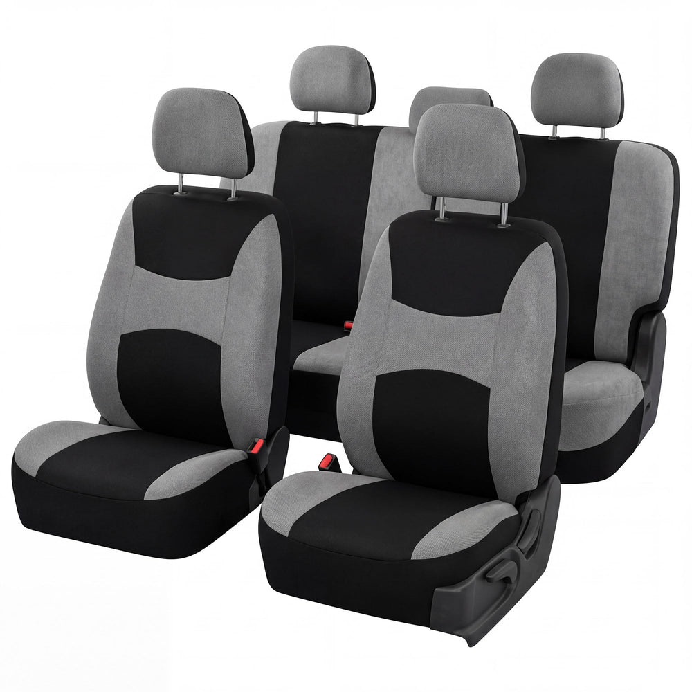 FH Group light breezy gray front seat cover protects seats and refreshes the interior.