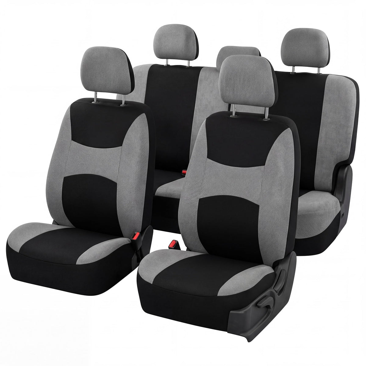 FH Group light breezy gray front seat cover protects seats and refreshes the interior.