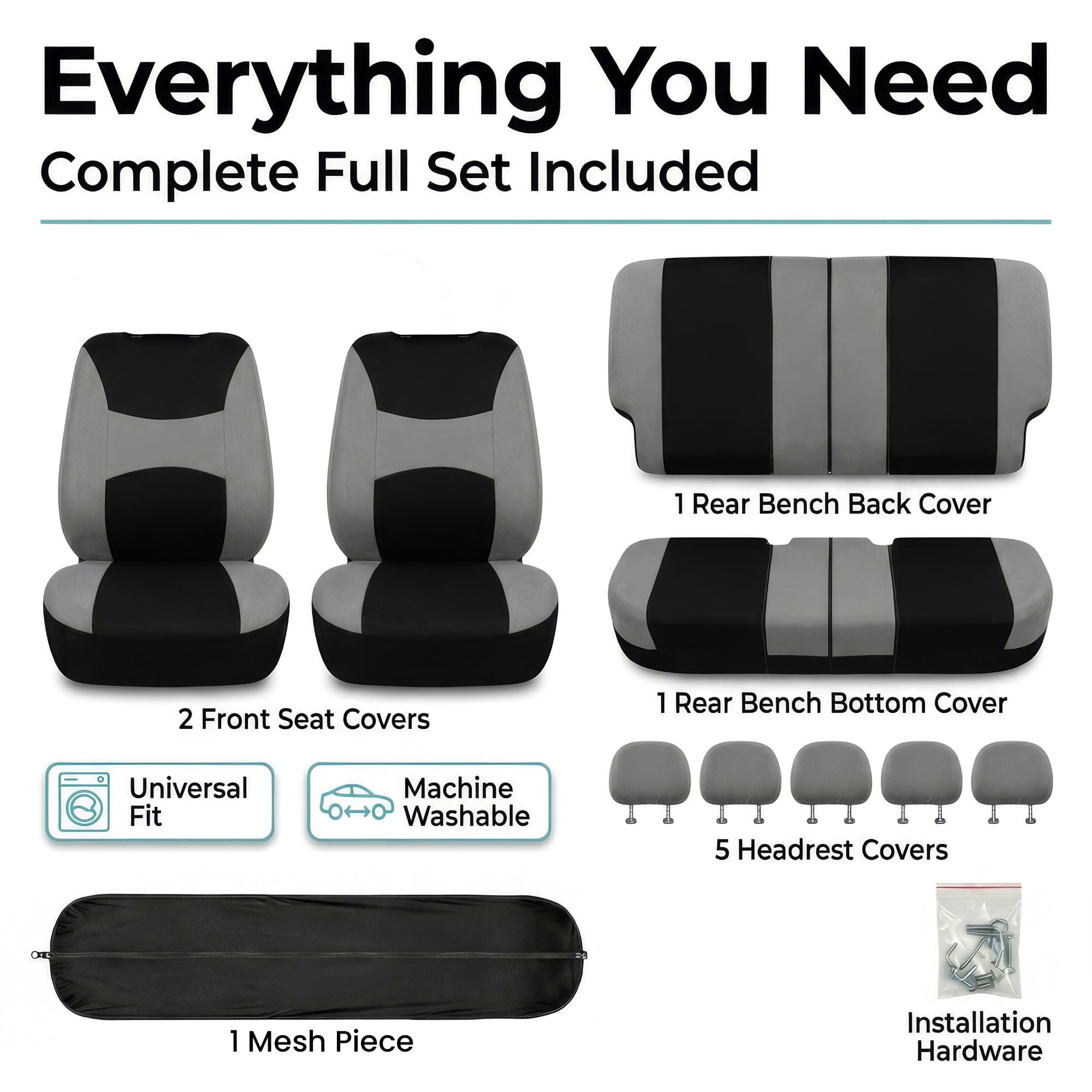 FH Group machine washable design makes cleanup quick and easy.