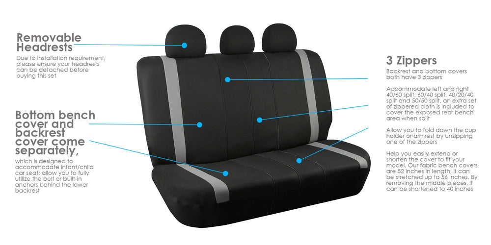 FH Group machine washable seat cover for easy cleanup after spills.