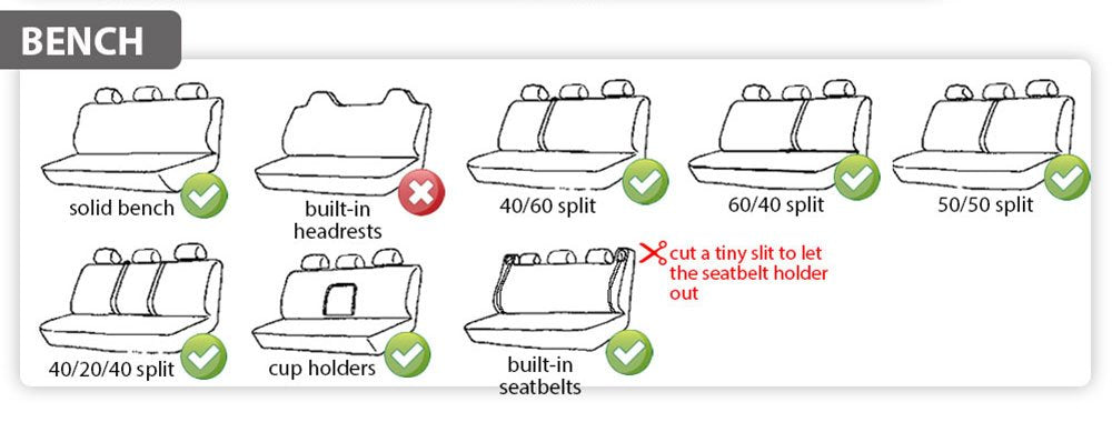 FH Group seat cover with mesh panels for ventilation and protection.