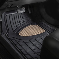 FH Group Premium Liners cargo mat black guards trunk spills with deep channels.