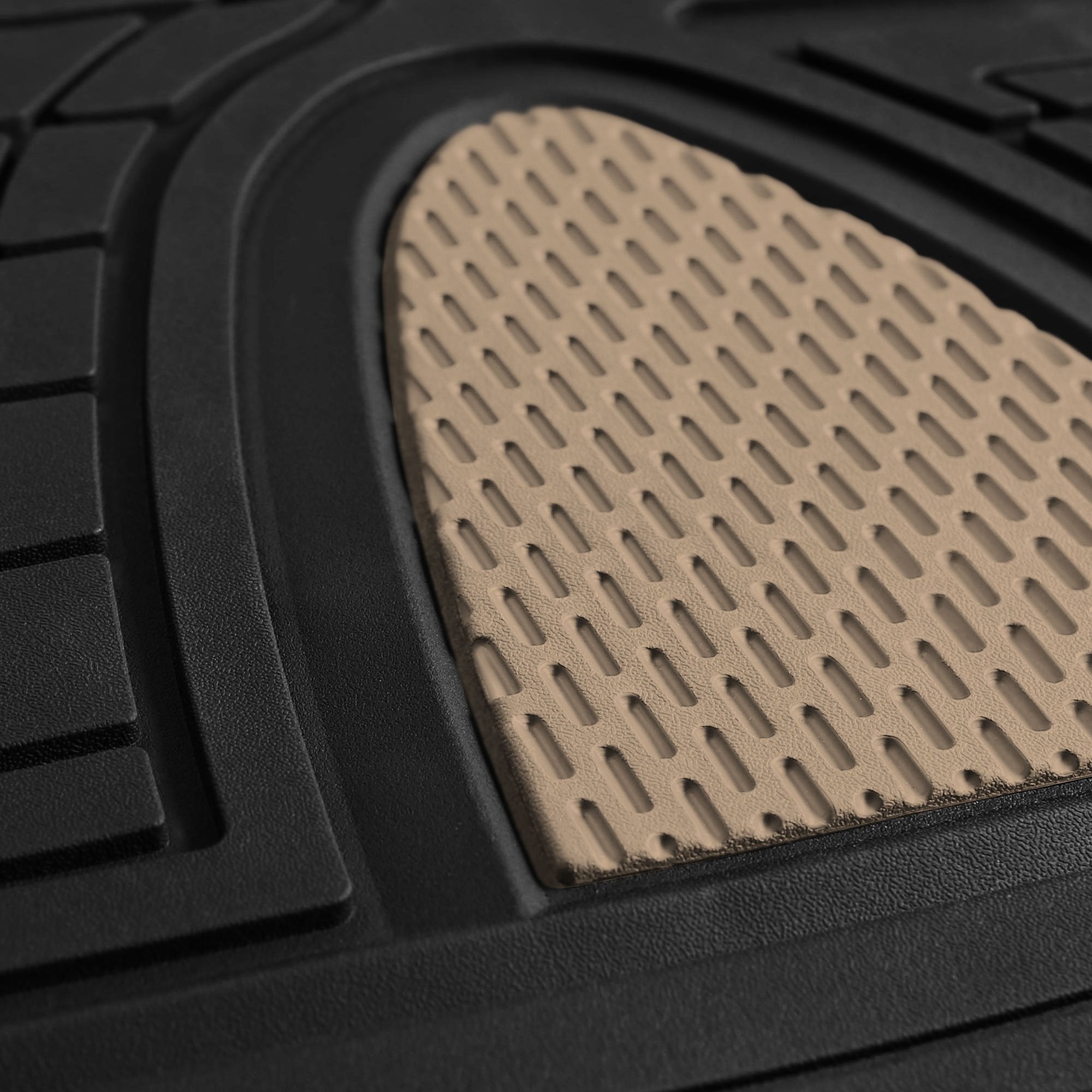 FH Group Premium Liners rear mats beige shield rear seats from dirt and moisture.