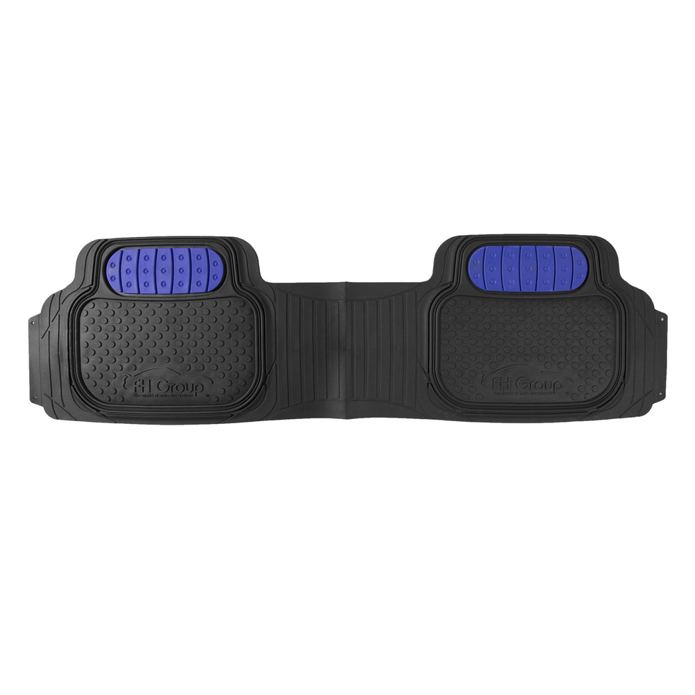 Universal fit FH Group mats for sedans, SUVs, and trucks in blue