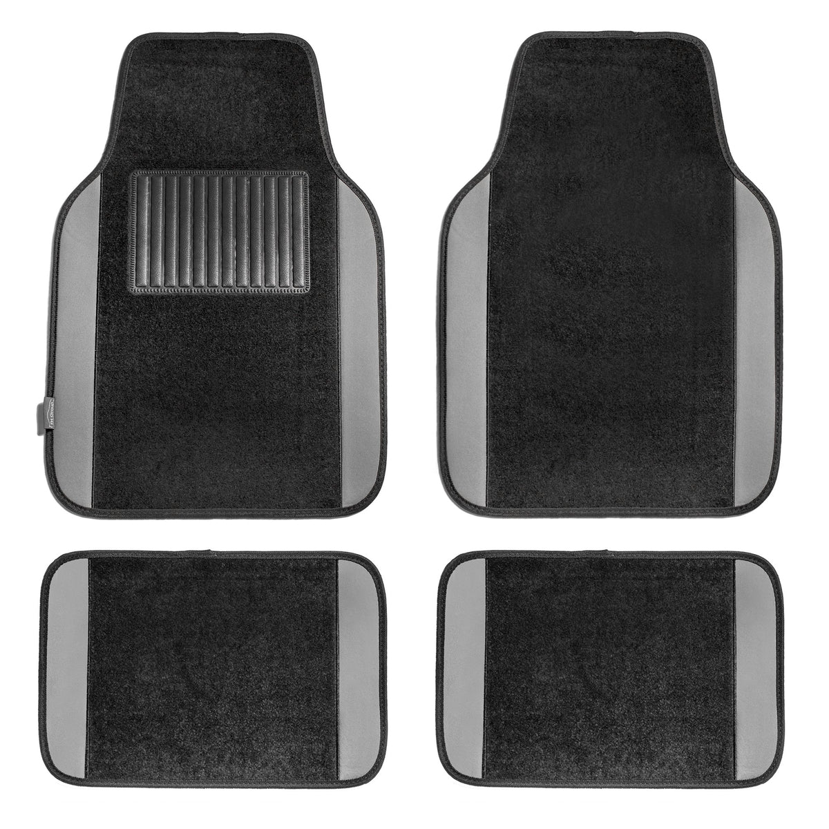 FH Group universal-fit car floor mats provide full coverage and easy cleanup.