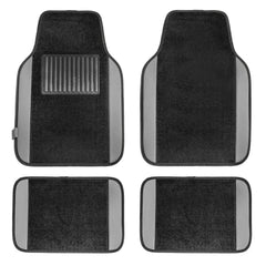 FH Group universal-fit car floor mats provide full coverage and easy cleanup.