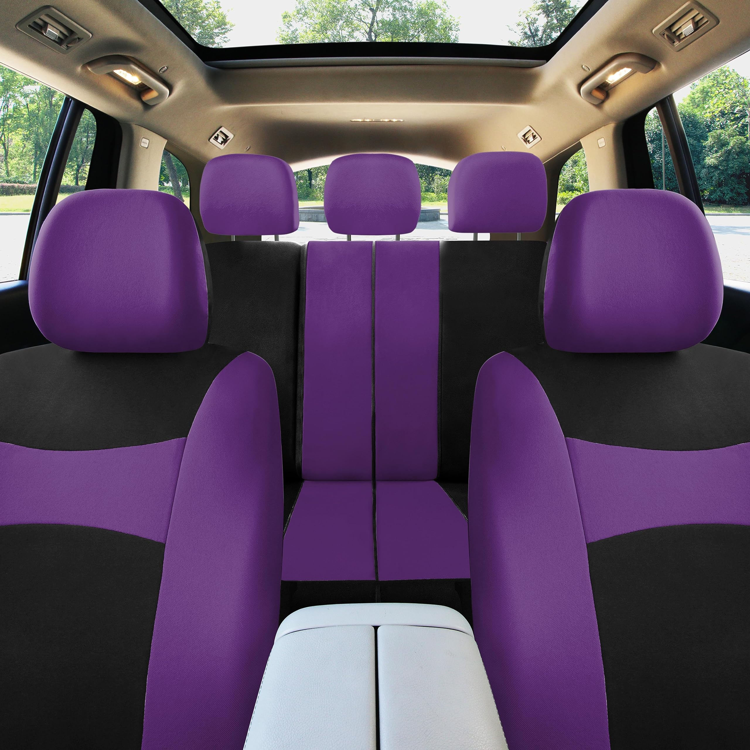 FH Group universal seat covers full set, interior upgrade for versatile vehicles.