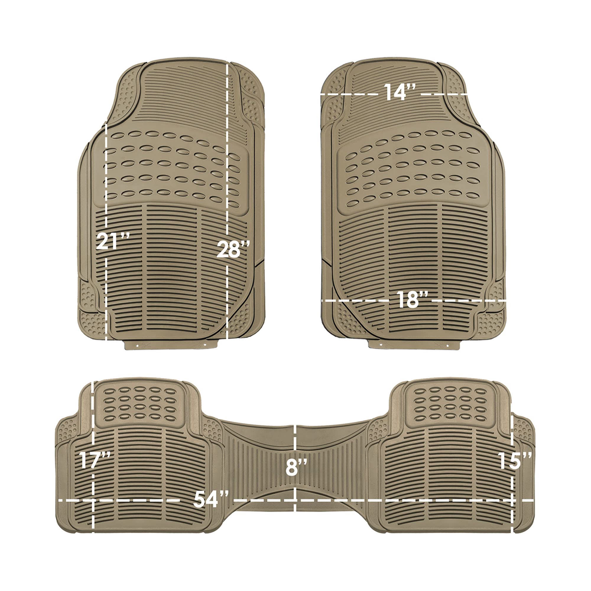 FH Group easy-clean rubber mats simplify shaking out and rinsing away dirt