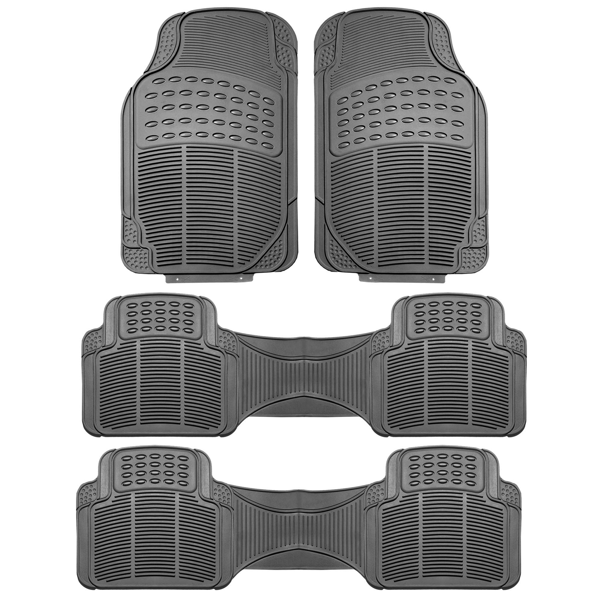 FH Group heavy-duty rubber car floor mats with rugged protection in cabin