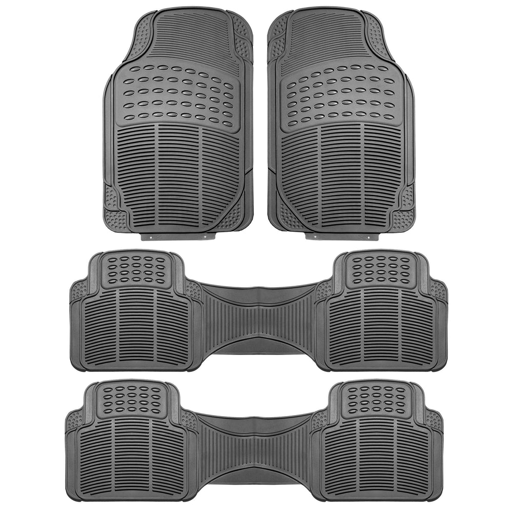 FH Group heavy-duty rubber car floor mats with rugged protection in cabin