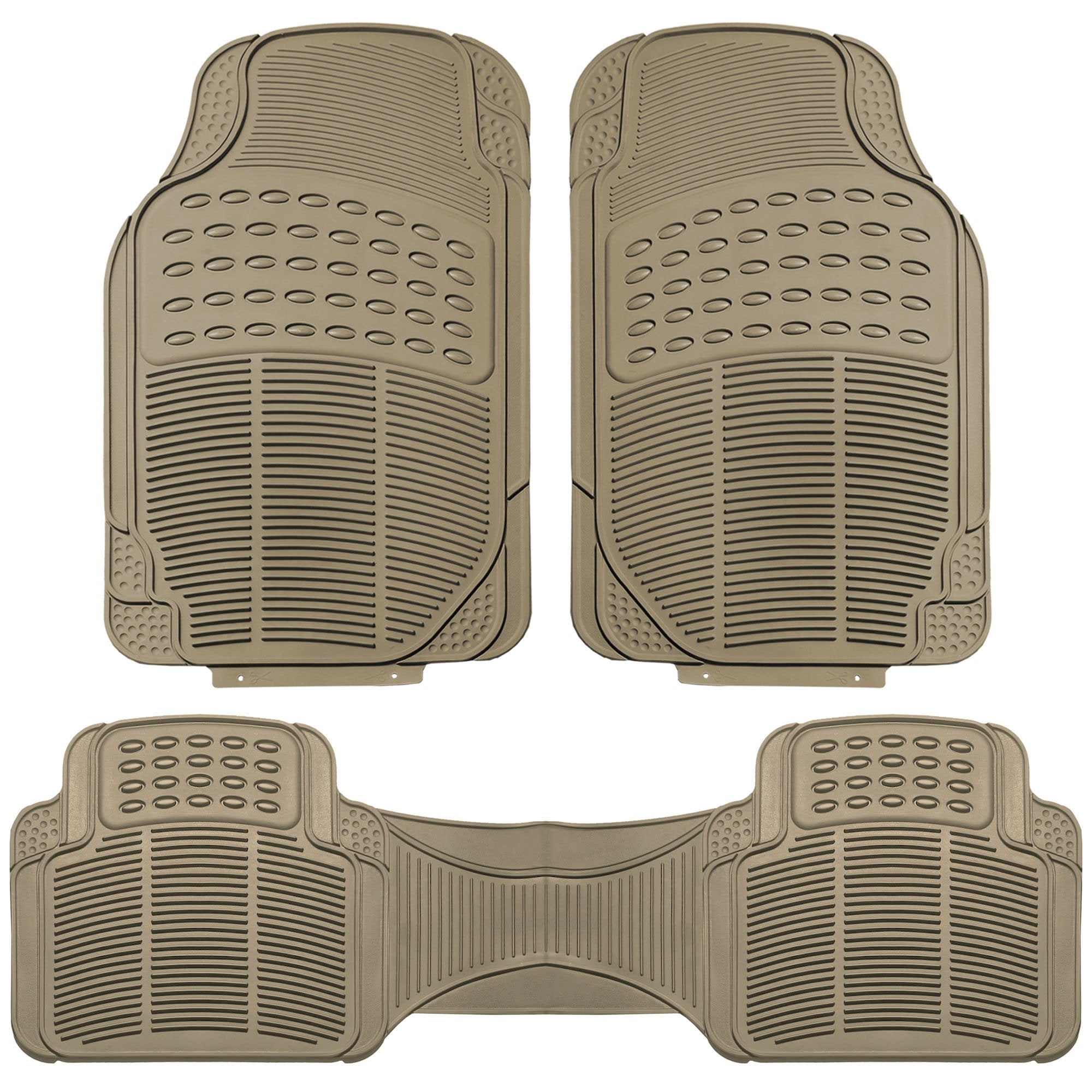 FH Group heavy-duty rubber floor mats with universal fit protect interior from mud, spills, and grime