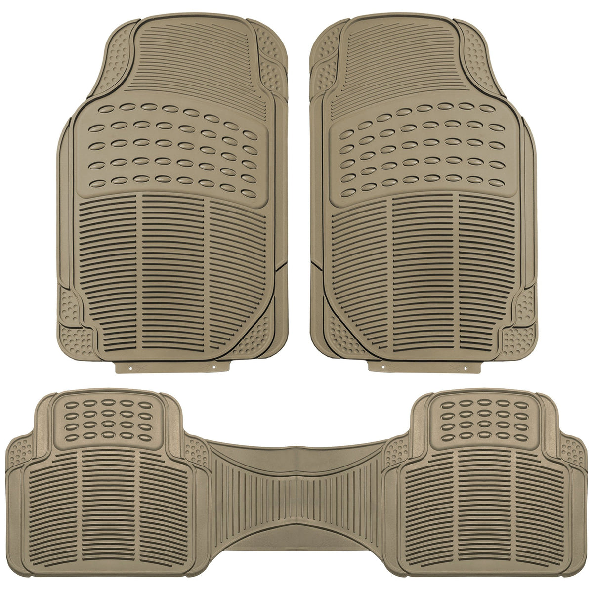FH Group heavy-duty rubber floor mats with universal fit protect interior from mud, spills, and grime