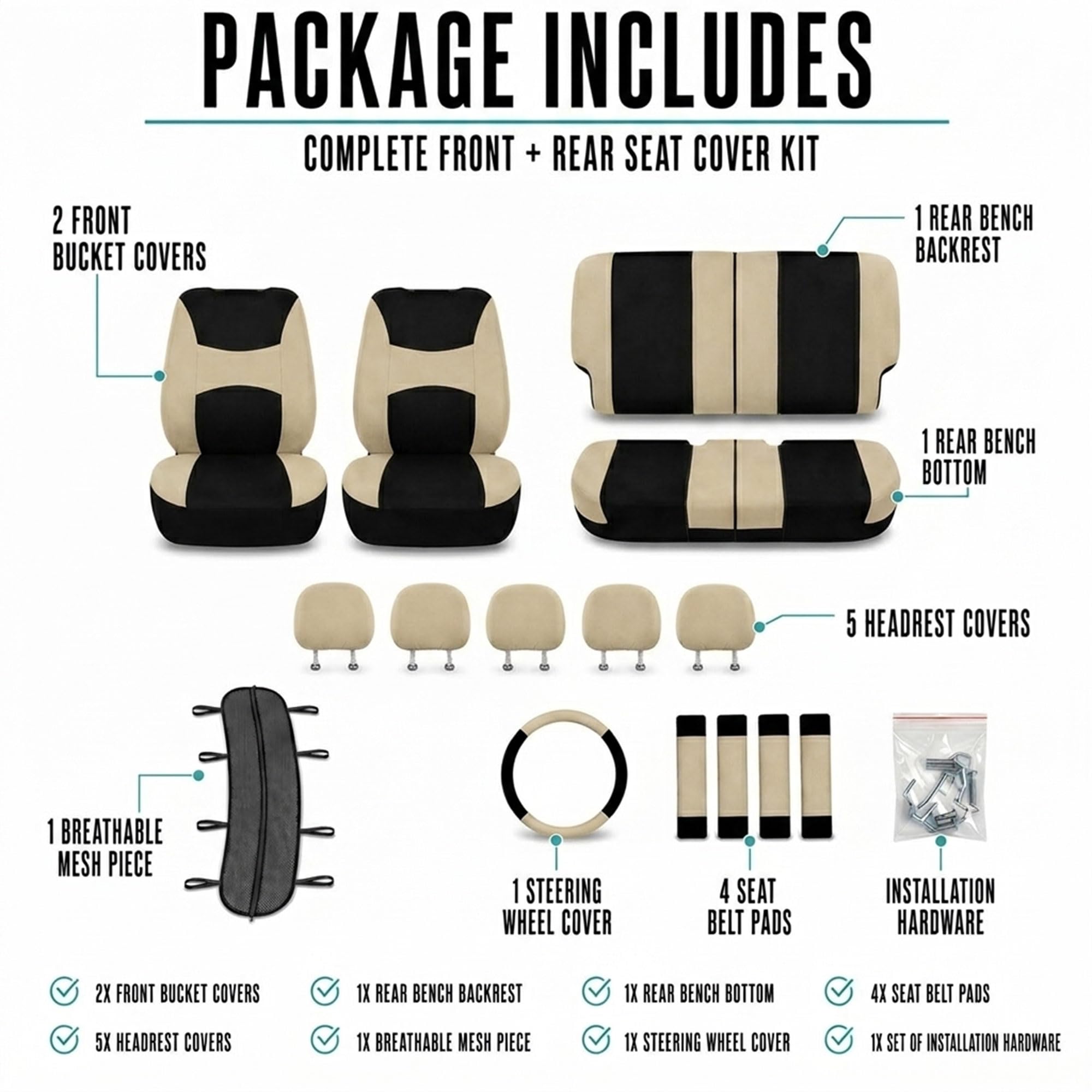 FH Group machine washable seat covers simplify maintenance for busy lifestyles