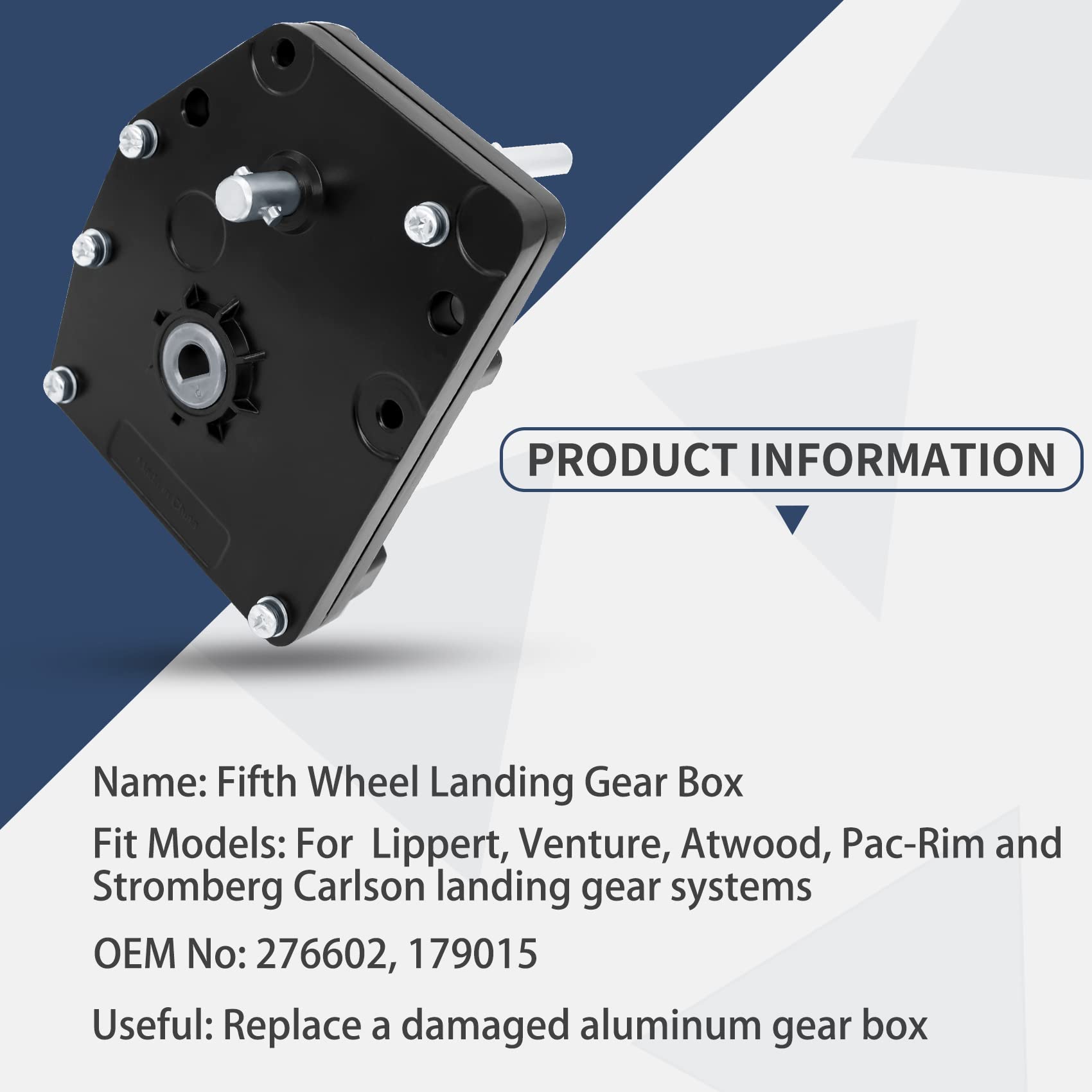 FHRHRY aluminum gearbox emphasizes longevity and smooth transmission for RV use.