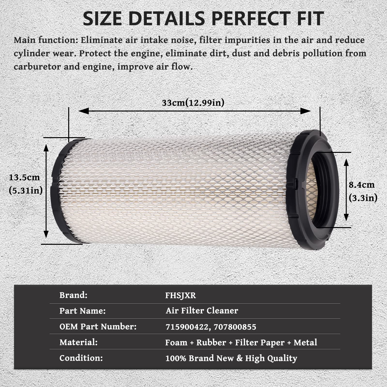 FHSJXR Can-Am Maverick X3 Max Turbo R air filter in protective packaging.