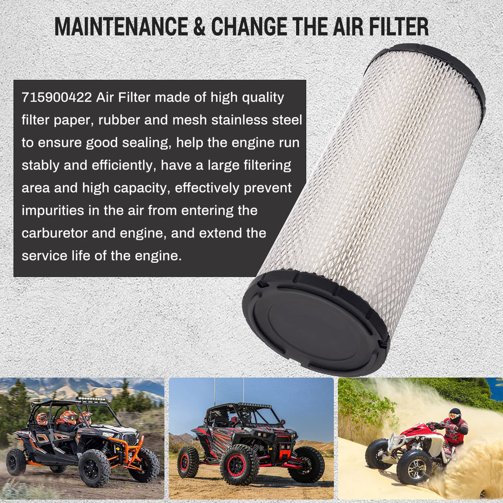 FHSJXR Maverick Max Turbo RR air filter built for rugged terrain.