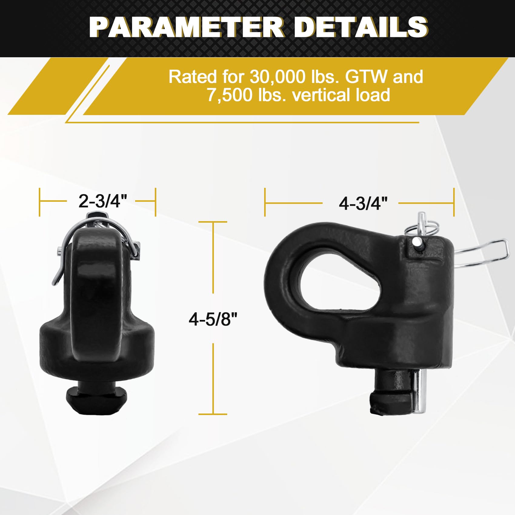 FHRHRY 60691 gooseneck safety anchor rated for up to 38k GTW.