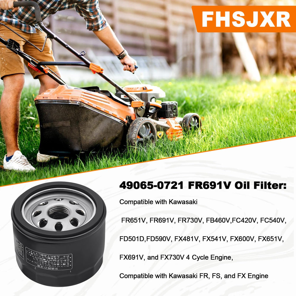 FHSJXR 49065-0721 oil filter metal shell and seal ensure reliable installation and leak resistance.