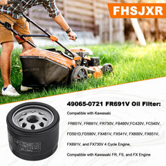 FHSJXR 49065-0721 oil filter metal shell and seal ensure reliable installation and leak resistance.