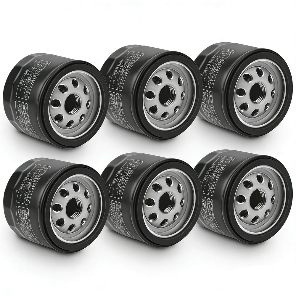 FHSJXR 49065-0721 oil filter package front view shows six-pack value and compatibility.