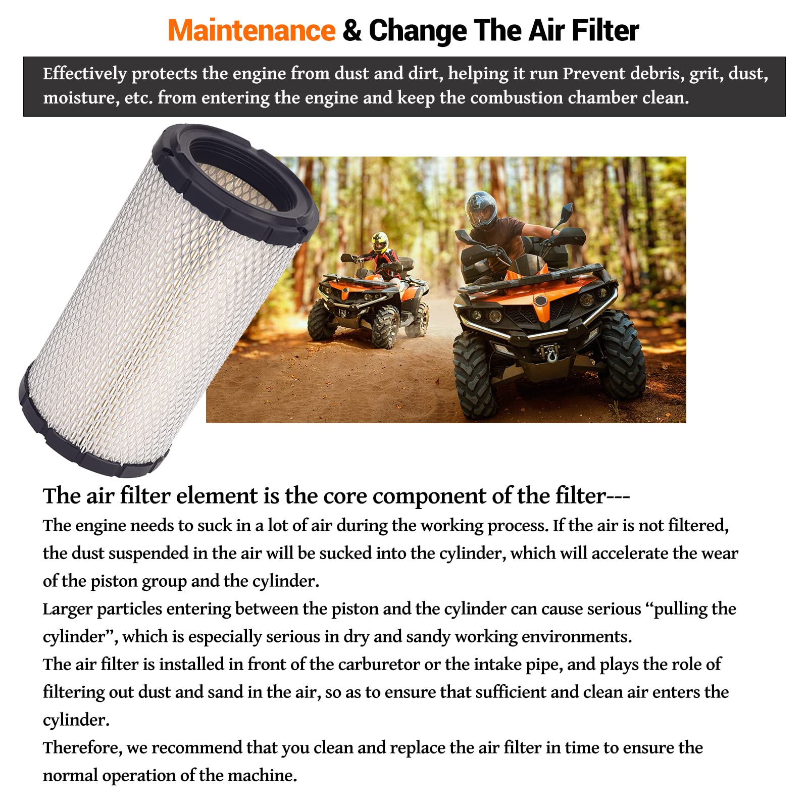 FHSJXR Defender Max HD10 air filter designed for rugged UTV use