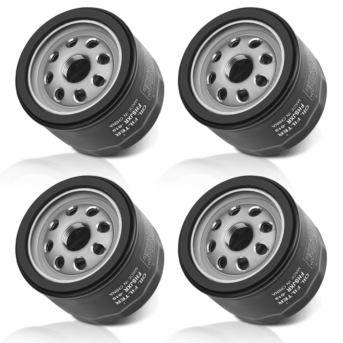 FHSJXR oil filter 4-pack front view with durable housing