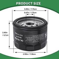 FHSJXR oil filter 4-pack side view, robust seal