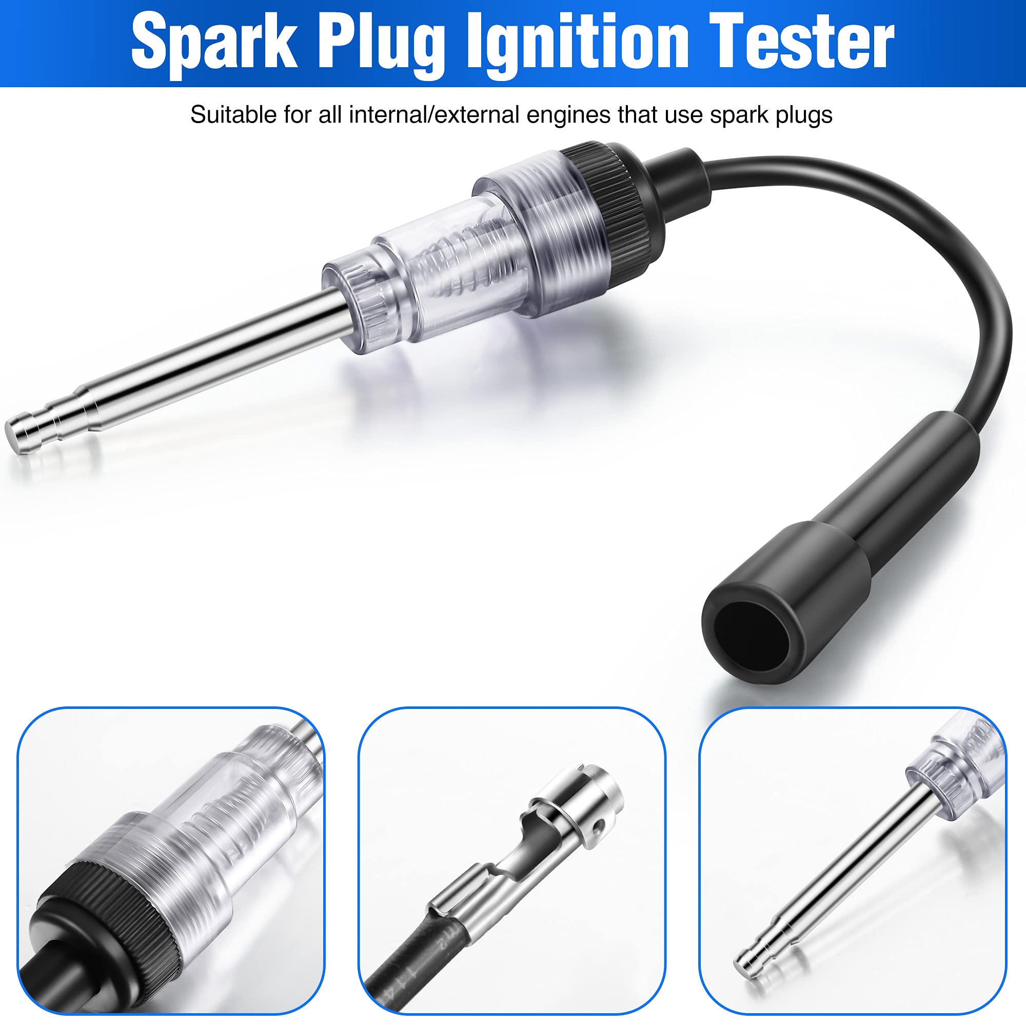 Fiada spark plug tester demonstrating ignition status in use