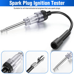 Fiada spark plug tester demonstrating ignition status in use