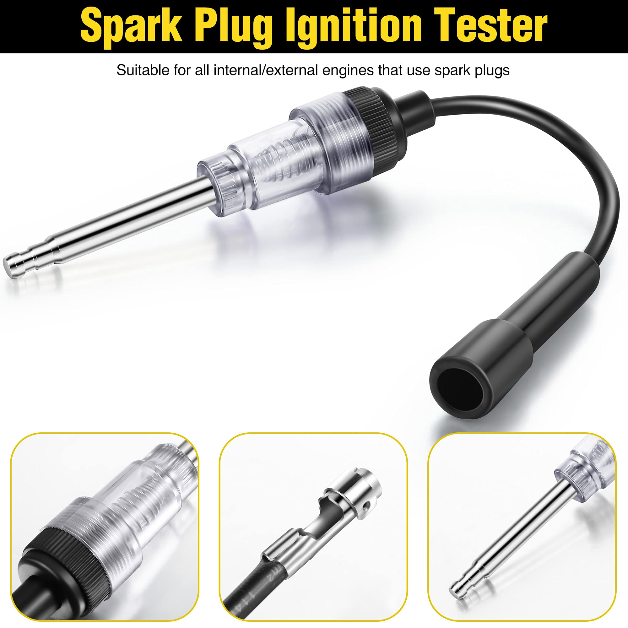 Fiada spark plug tester demonstrates ignition diagnostics and quick fault spotting.