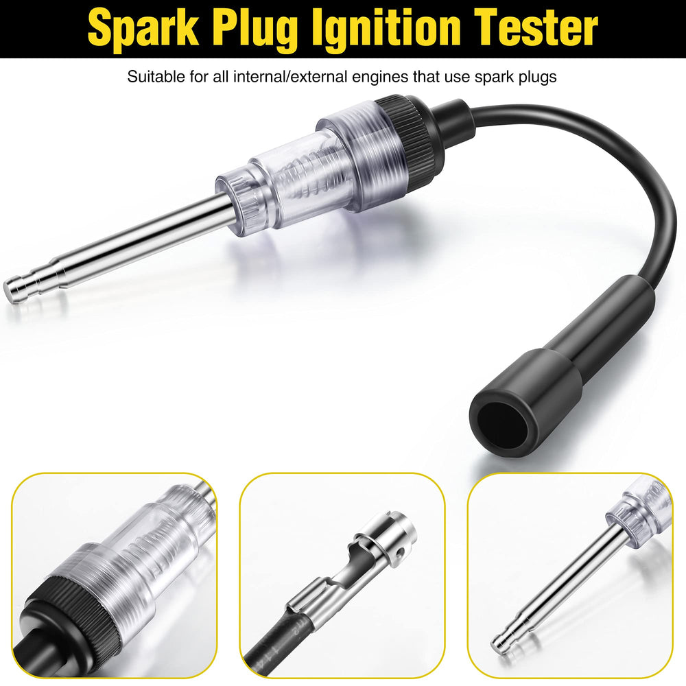 Fiada spark plug tester demonstrates ignition diagnostics and quick fault spotting.