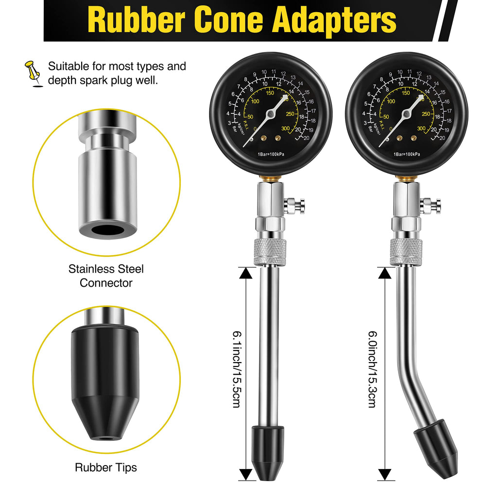 Fiada straight rubber cone adapter for accessible spark plug holes.