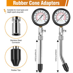 Fiada straight rubber cone adapter ready for accessible spark plug holes.