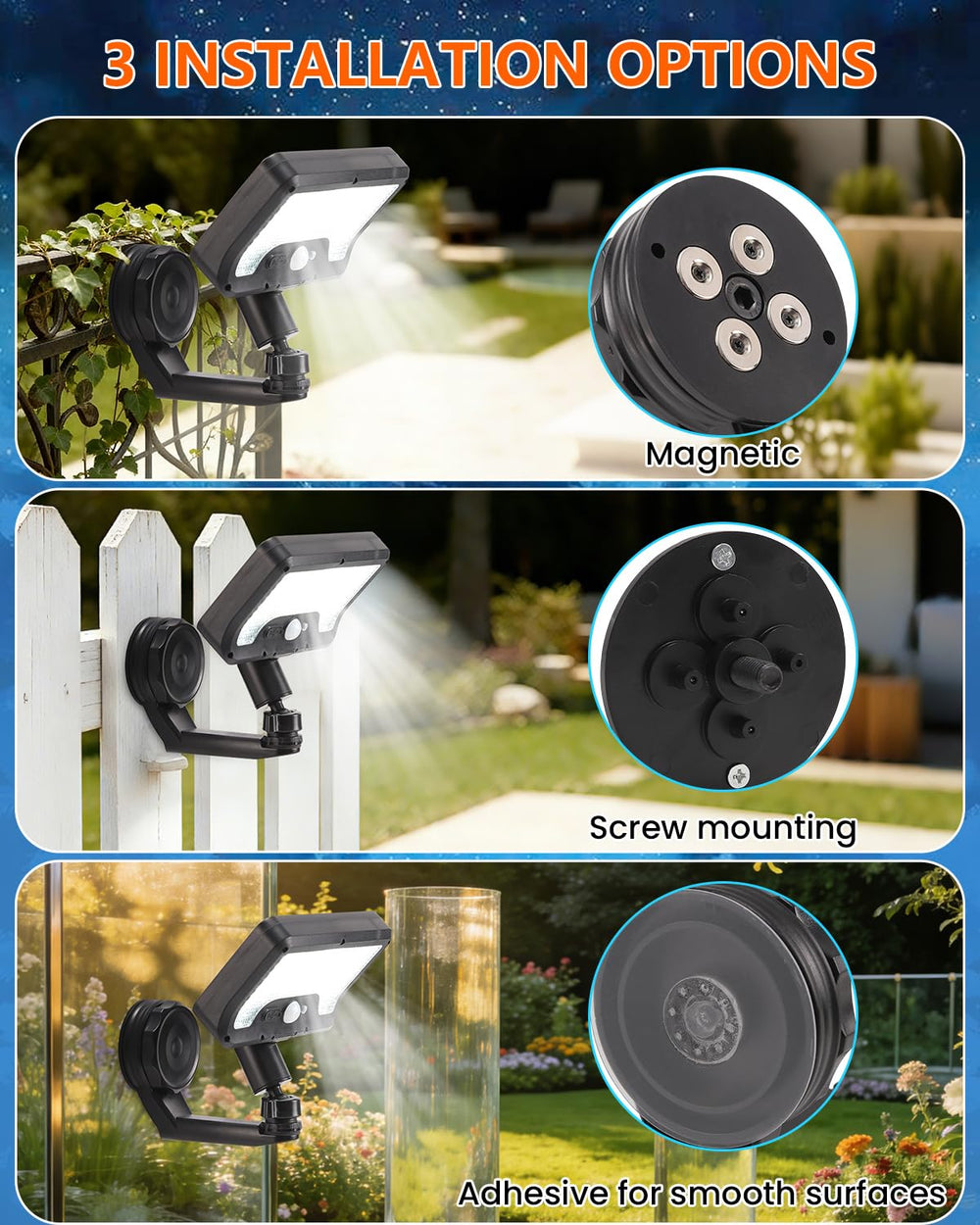 FIALAME IP65 weatherproof solar light withstands rain