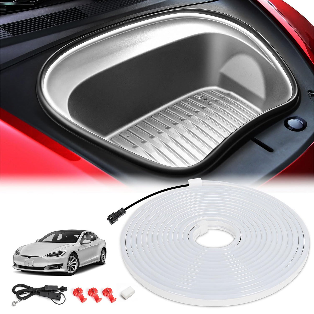 FICOLPO ambient frunk light front trunk strip enhances cargo visibility