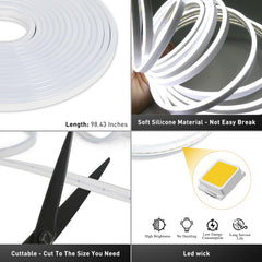FICOLPO waterproof silicone frunk light for Tesla durability